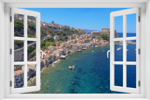 Fototapeta Naklejka Na Ścianę Okno 3D - Amazing coastline of Calabria, aerial view
