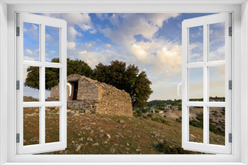 Fototapeta Naklejka Na Ścianę Okno 3D - sunrise in Kastro village, Greece