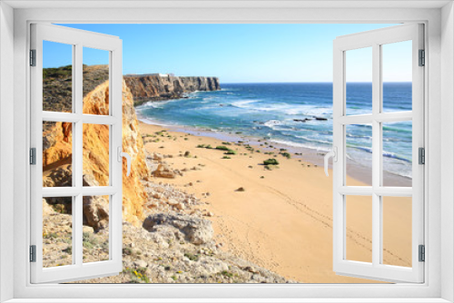 Fototapeta Naklejka Na Ścianę Okno 3D - Idyllic Costa Vicentina Natural Park in Algarve, Atlantic Coast near Cabo de Sao Vicente, Portugal