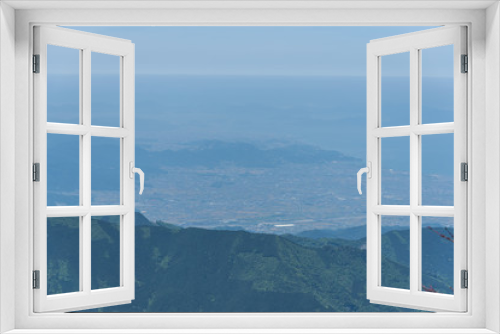 Fototapeta Naklejka Na Ścianę Okno 3D - 山頂から瀬戸内海と西条市眺望