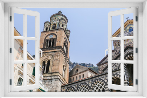 Fototapeta Naklejka Na Ścianę Okno 3D - Amalfi Cathedral - a 9th-century Roman Catholic cathedral in the Piazza del Duomo in Amalfi town, Campania, Italy