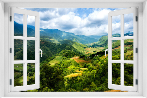 Fototapeta Naklejka Na Ścianę Okno 3D - Rice terrace in Sapa Vietnam