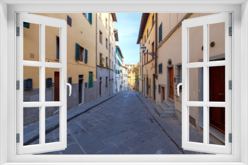 Fototapeta Naklejka Na Ścianę Okno 3D - Florence. An ancient medieval street.