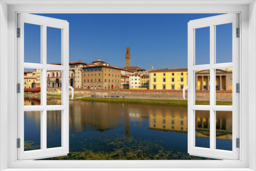 Fototapeta Naklejka Na Ścianę Okno 3D - Florence. The city embankment along the Arno River.