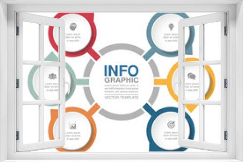 Vector infographic template for diagram, graph, presentation, chart, business concept with 6 options.