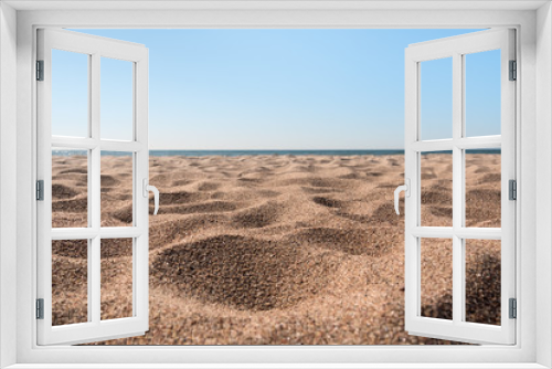 Fototapeta Naklejka Na Ścianę Okno 3D - Coarse sand on Baltic sea beach.