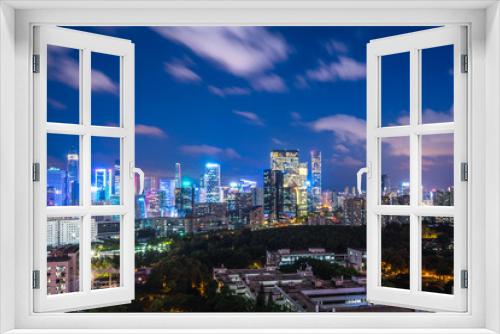 Fototapeta Naklejka Na Ścianę Okno 3D - panoramic city skyline