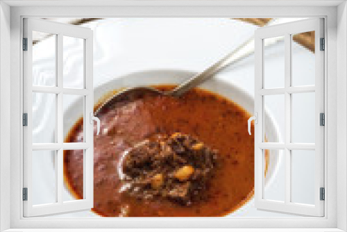 Fototapeta Naklejka Na Ścianę Okno 3D - Goulash soup with beef