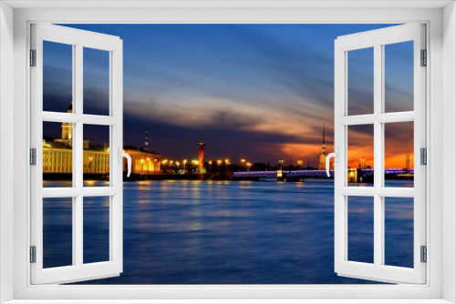 Fototapeta Naklejka Na Ścianę Okno 3D - View of Saint Peterburg at nigh
