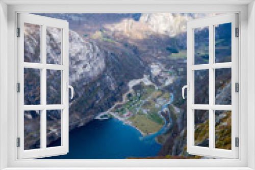 Fototapeta Naklejka Na Ścianę Okno 3D - Lysebotn at Lysefjord Kjerag hiking mountains fall