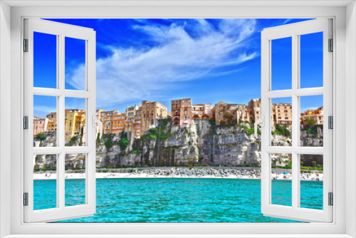 Fototapeta Naklejka Na Ścianę Okno 3D - The city of Tropea, Calabria, Italy