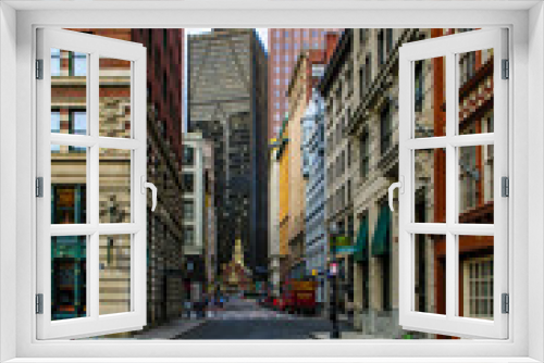 Fototapeta Naklejka Na Ścianę Okno 3D - Boston street