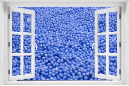 Fototapeta Naklejka Na Ścianę Okno 3D - Small Blue Polysterene balls background