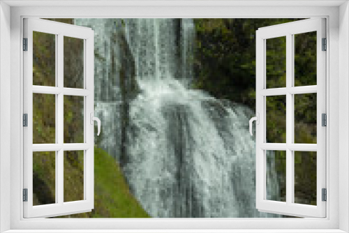 Fototapeta Naklejka Na Ścianę Okno 3D - Golden Silver Falls
