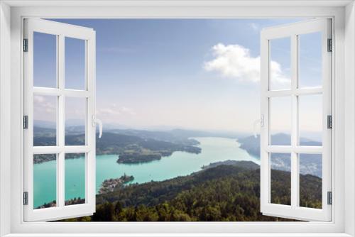 Fototapeta Naklejka Na Ścianę Okno 3D - View over Woerthersee, Carinthia, Austria