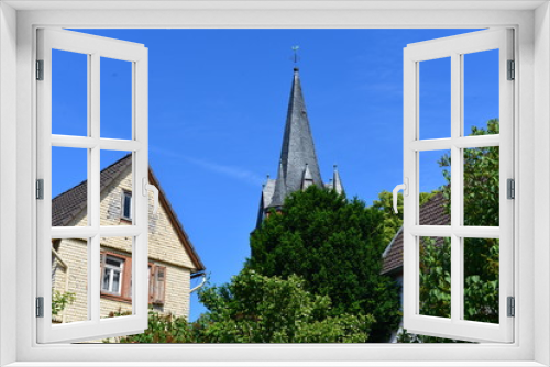 Fototapeta Naklejka Na Ścianę Okno 3D - Pfarrkirche St. Nikolai in Altenstadt im Wetteraukreis Hessen