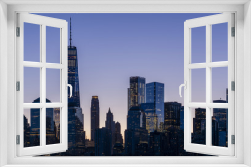 Fototapeta Naklejka Na Ścianę Okno 3D - Manhattan Sunrise 4