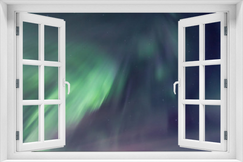 Fototapeta Naklejka Na Ścianę Okno 3D - Sky brighten by dynamic aurora borealis