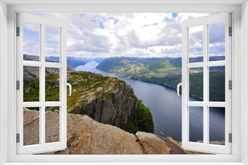 Fototapeta Naklejka Na Ścianę Okno 3D - preikestolen o púlpito en Noruega