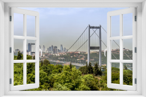 Fototapeta Naklejka Na Ścianę Okno 3D - Istanbul, Turkey, 2 July 2006: Bosphorus Bridge