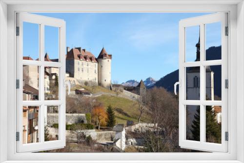 Fototapeta Naklejka Na Ścianę Okno 3D - View of Fribourg