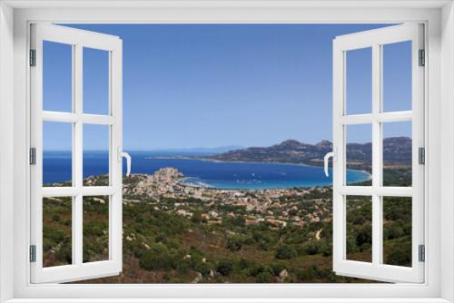 Fototapeta Naklejka Na Ścianę Okno 3D - Calvi bay panorama in corsica coast
