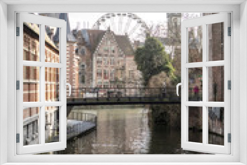 Fototapeta Naklejka Na Ścianę Okno 3D - Gent, Belgium at day, Ghent old town