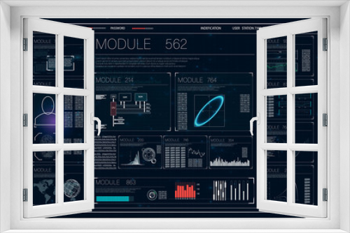 HUD UI  app. Futuristic user interface HUD and Infographic elements. 