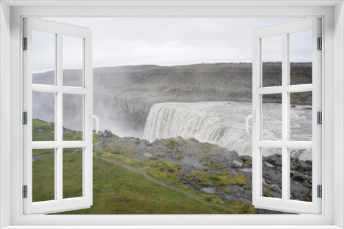 Fototapeta Naklejka Na Ścianę Okno 3D - Wasserfall Dettifoss - Landschaft im Nord-Osten Islands