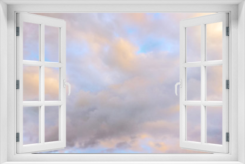 Fototapeta Naklejka Na Ścianę Okno 3D - White fluffy clouds background.