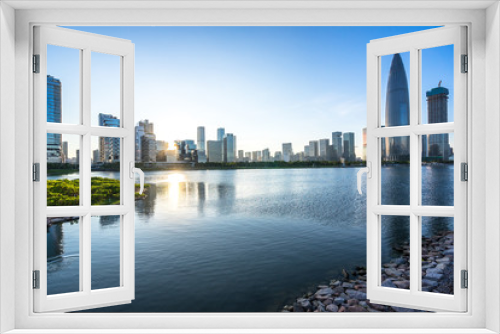 Fototapeta Naklejka Na Ścianę Okno 3D - panoramic city skyline 