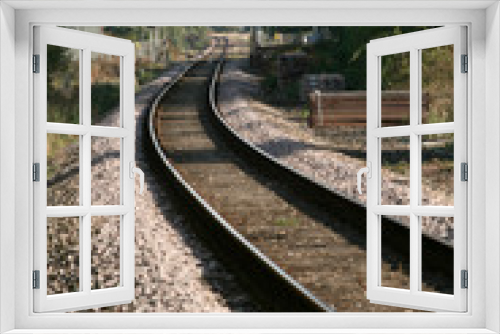 Fototapeta Naklejka Na Ścianę Okno 3D - Train tracks, Suffolk