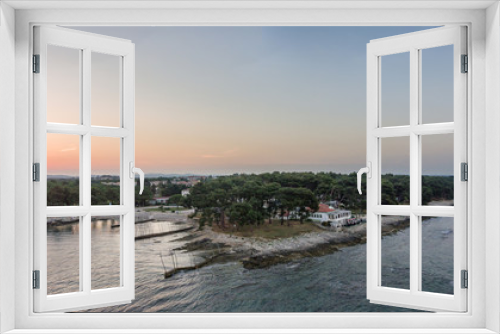 Fototapeta Naklejka Na Ścianę Okno 3D - Spectacular aerial seascape panorama at sunrise.