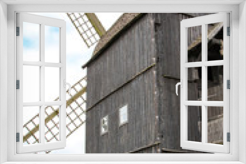 Fototapeta Naklejka Na Ścianę Okno 3D - Alte Windmühle 