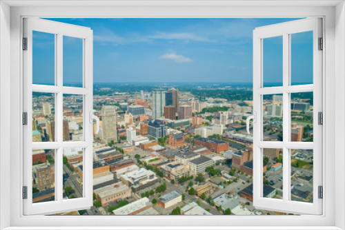 Fototapeta Naklejka Na Ścianę Okno 3D - Aerial commercial photo Downtown Birmingham alabama all logos removed