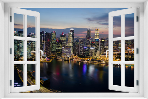 Fototapeta Naklejka Na Ścianę Okno 3D - Singapour - Marina Bay