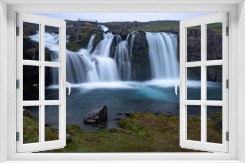 Fototapeta Naklejka Na Ścianę Okno 3D - Kirkjufellsfoss Waterfall