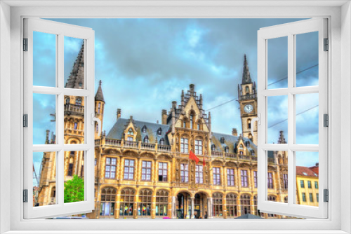 Fototapeta Naklejka Na Ścianę Okno 3D - Old Post Office in Ghent, Belgium