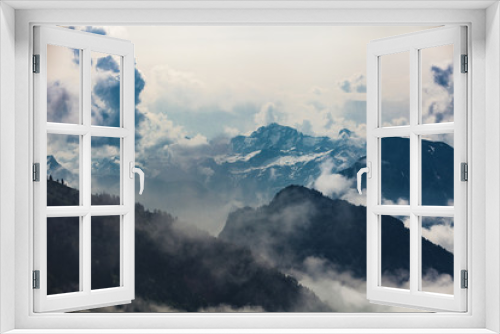 Fototapeta Naklejka Na Ścianę Okno 3D - Rigi Kaltbad view to Swiss Alps