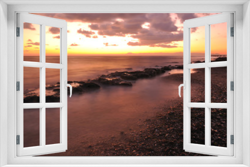 Fototapeta Naklejka Na Ścianę Okno 3D - Sunset over Sea