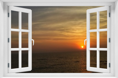 Fototapeta Naklejka Na Ścianę Okno 3D - sunset, ocean