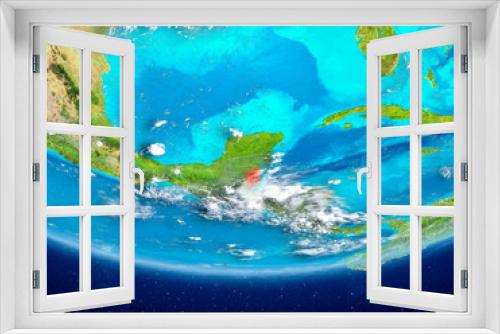 Fototapeta Naklejka Na Ścianę Okno 3D - Belize on globe from space