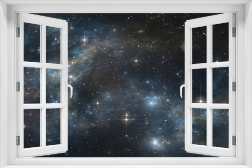 Fototapeta Naklejka Na Ścianę Okno 3D - Starry night sky space background with nebula