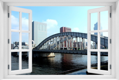 Fototapeta Naklejka Na Ścianę Okno 3D - Kachidoki bridge, Tokyo, Japan