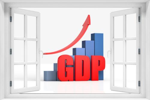 chart and arrow with GDP ,business concept