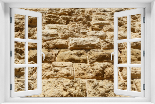 Fototapeta Naklejka Na Ścianę Okno 3D - Medieval old wall texture and background