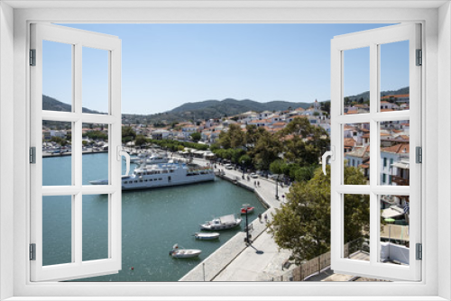 Fototapeta Naklejka Na Ścianę Okno 3D - Panorama of the city of Skopelos with the harbor, Sporades, Greece.