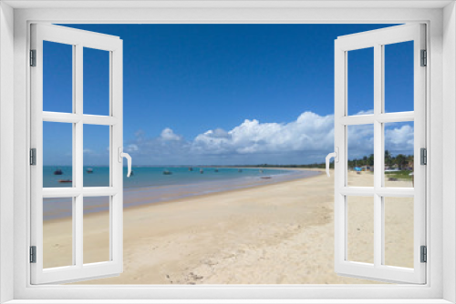 Fototapeta Naklejka Na Ścianę Okno 3D - Ponta do corumbau beach view, sand, sea, beach and ladscape - Areia, mar, praia e beleza (Paradisiacal beach in Prado - Bahia - Brazil)