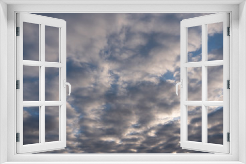 Beautiful white clouds in the blue sky