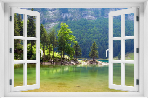 Fototapeta Naklejka Na Ścianę Okno 3D - Seealpsee lake